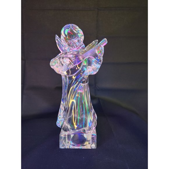 Mikasa Crystal Clear Glass Angelic Mandolin Figurine - Picture 6 of 8